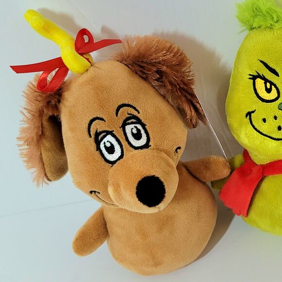 Grinch Chracters Mini Plush Christmas Dr Seuss Max Cindy Lou Who 6 inch Set 3 - Picture 3 of 10